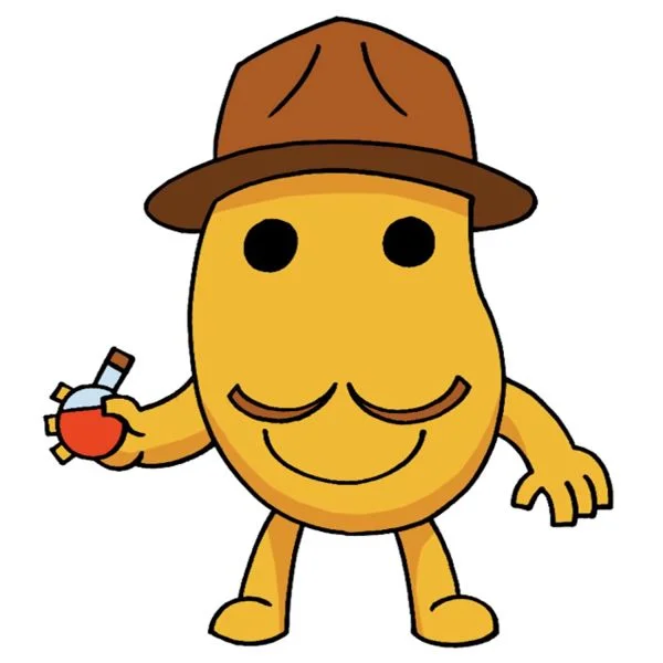 Цветной вариант раскраски мистер пи