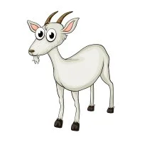 Цветной пример раскраски козлик