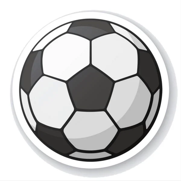 Цветной вариант раскраски футбольный мяч