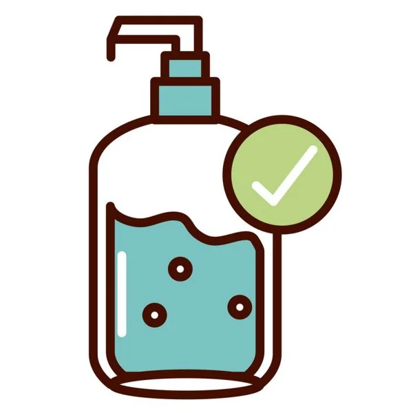 Цветной пример раскраски антисептик