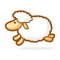 Цветной пример раскраски бегущая овечка