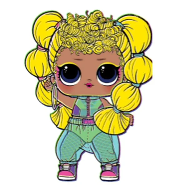 Цветной вариант раскраски кукла лол 2020 ремикс