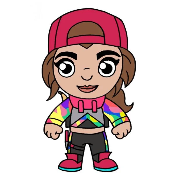 Цветной вариант раскраски loserfruit скин