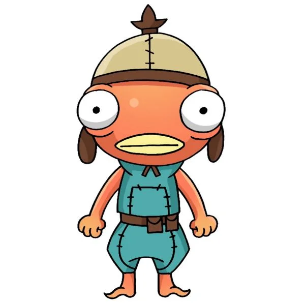 Цветной вариант раскраски карась