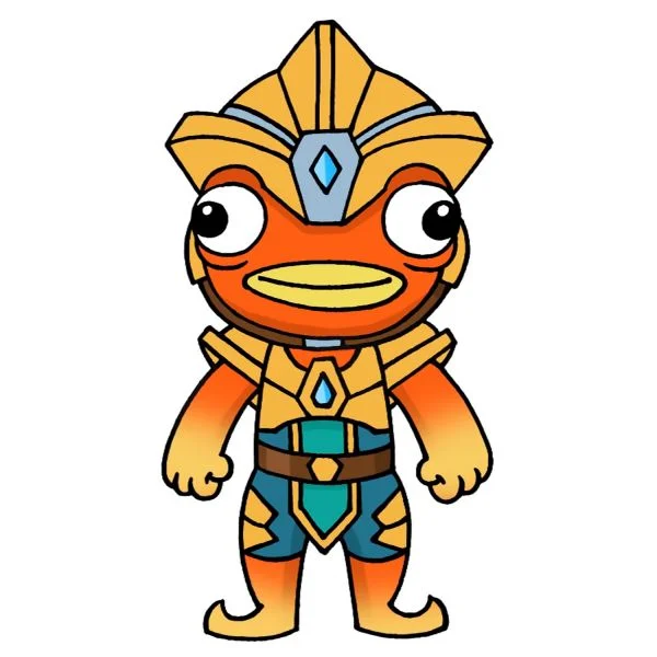 Цветной вариант раскраски атлантический карась