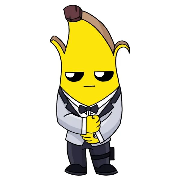 Цветной вариант раскраски скин агент банан