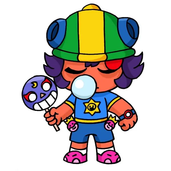 Цветной вариант раскраски сладкоежка сэнди новый скин