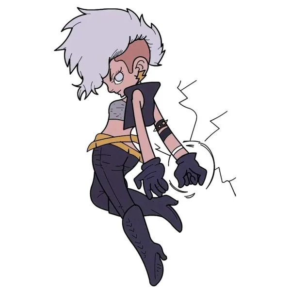 Цветной вариант раскраски шторм марвел