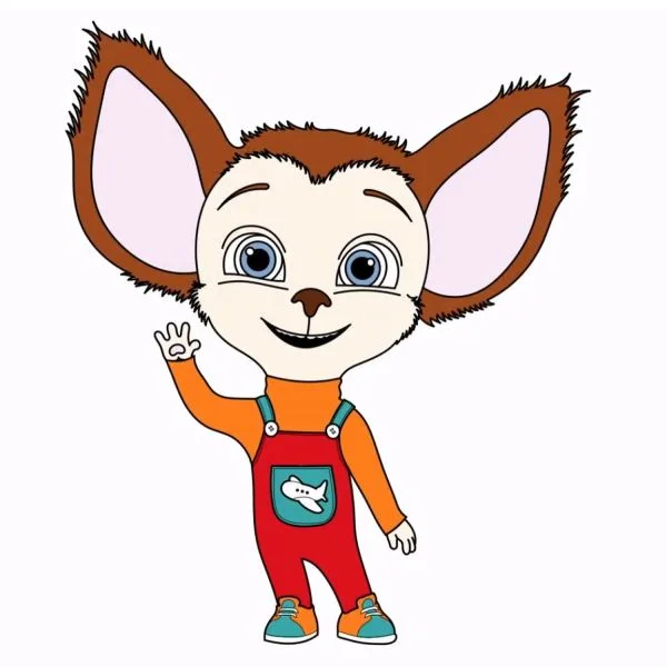 Цветной вариант раскраски малыш машет, барбоскины