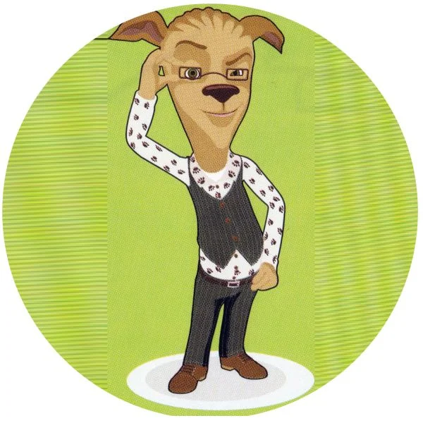 Цветной вариант раскраски папа в очках