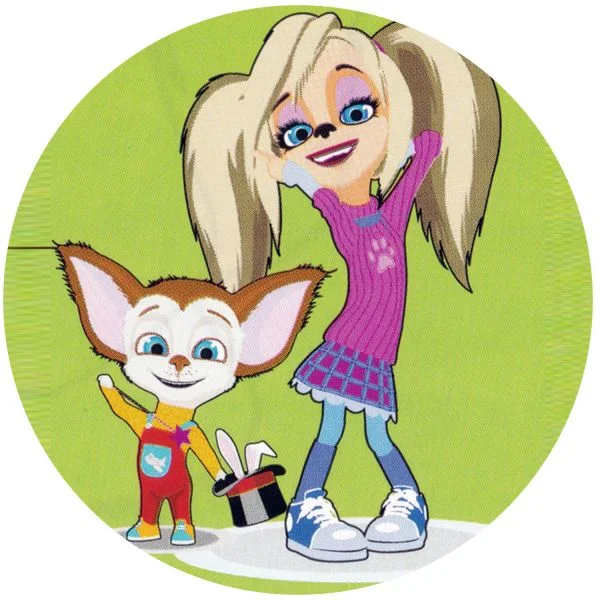 Цветной вариант раскраски барбоскины роза и малыш