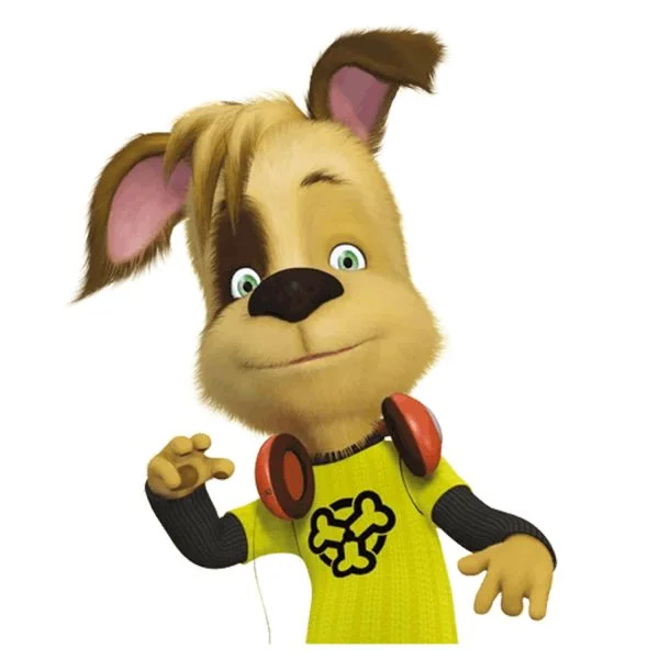 Цветной вариант раскраски крутой дружок