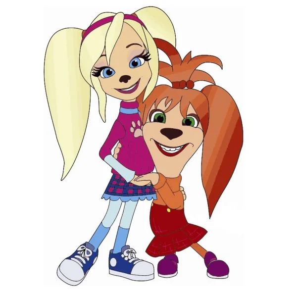 Цветной вариант раскраски лиза и роза барбоскины