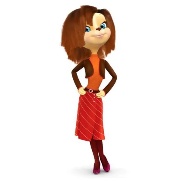 Цветной вариант раскраски мама нарядная