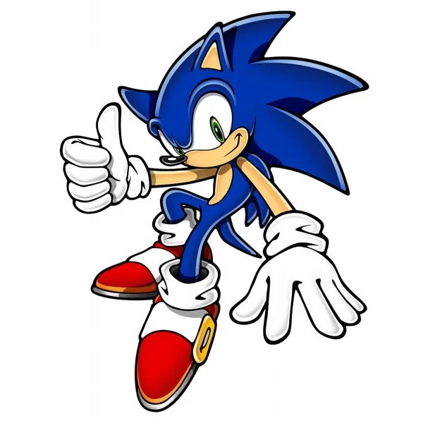 Цветной вариант раскраски соник бесстрашный