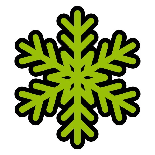 Цветной вариант раскраски волшебная форма снежинки