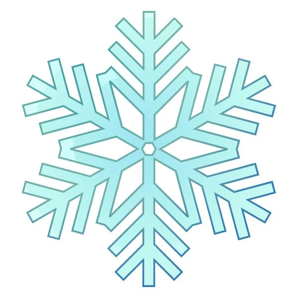 Цветной вариант раскраски стеклянная снежинка