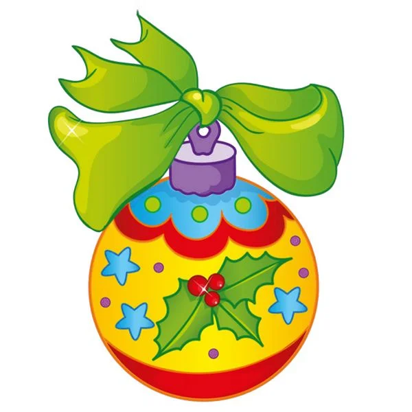 Цветной вариант раскраски красивый шар с бантом