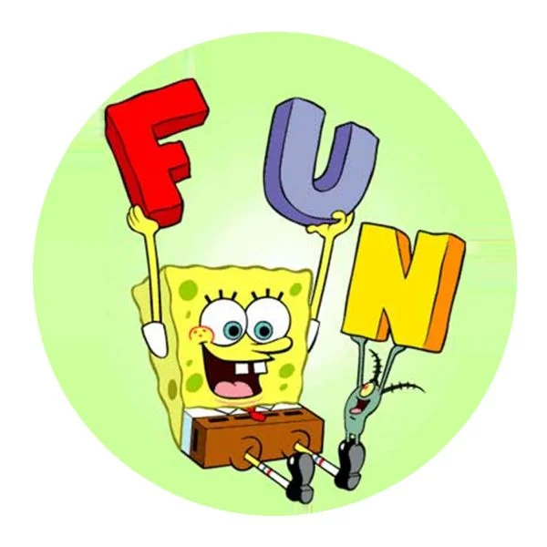 Цветной вариант раскраски губка боб вместе с планктоном