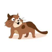 Цветной вариант раскраски домашний котик