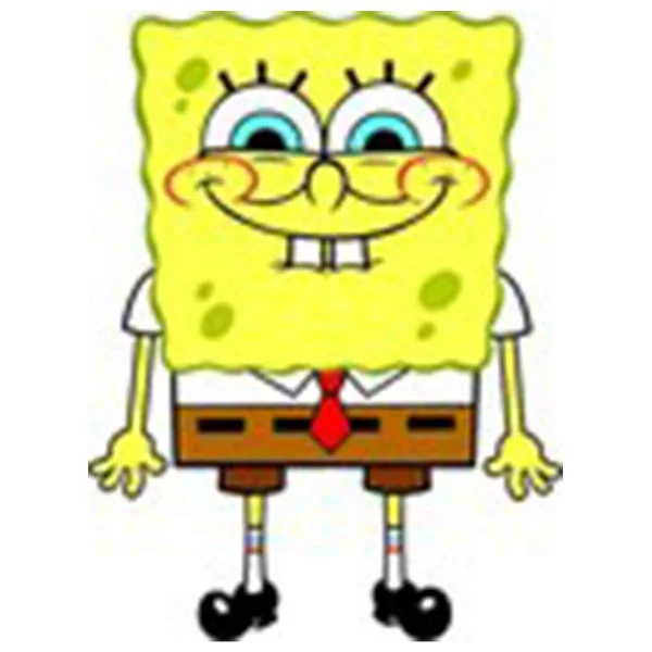 Цветной пример раскраски губка боб стесняшка