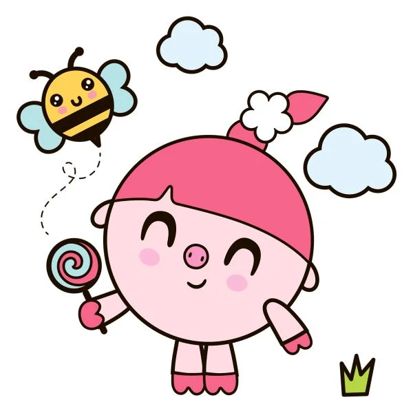 Цветной вариант раскраски нюшенька | малышарики