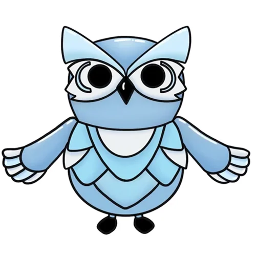 Цветной вариант раскраски адопт ми пет снежная сова