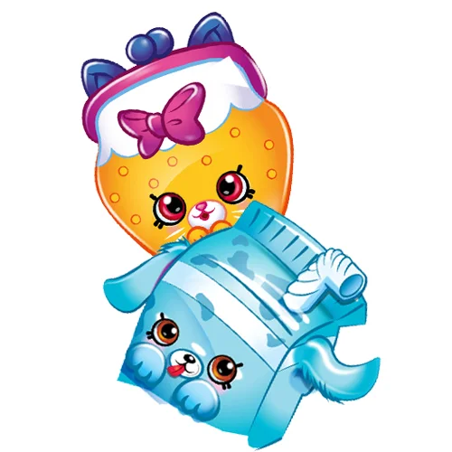 Цветной вариант раскраски кошелечек кошка и собачка шопкинс