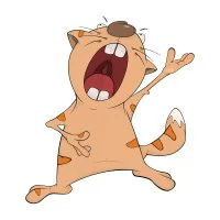 Цветной вариант раскраски кот поет