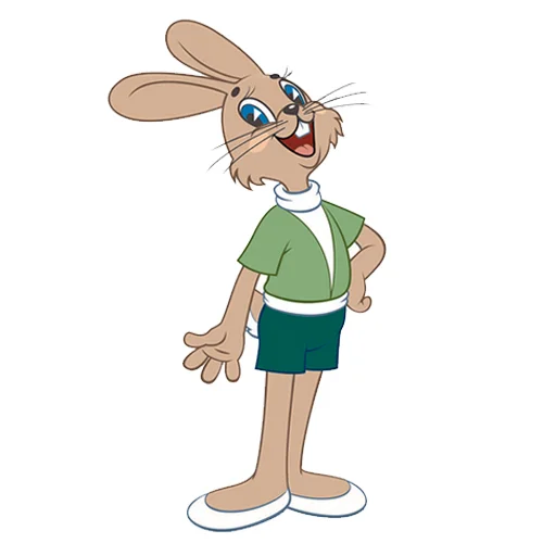 Цветной пример раскраски заяц поет