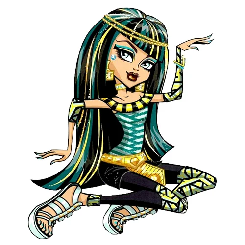 Цветной вариант раскраски монстр хай клео де нил модница