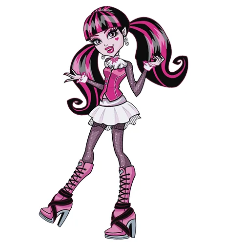 Цветной вариант раскраски монстр хай дракулаура смешная