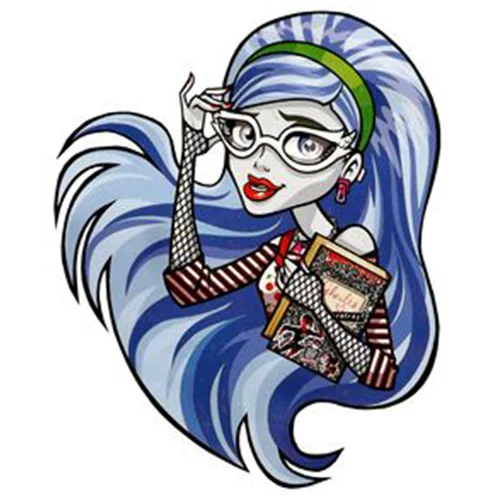 Цветной вариант раскраски монстр хай гулия йелпс умница