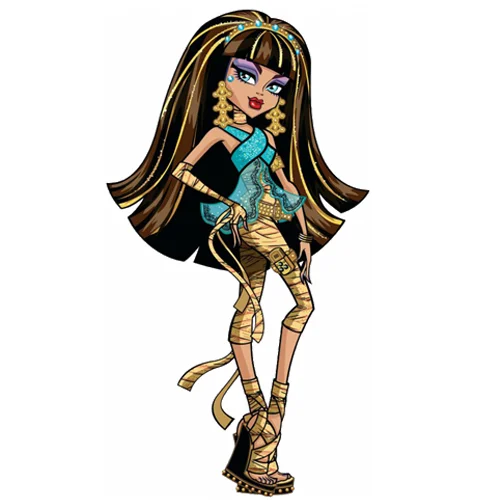 Цветной вариант раскраски монстр хай стильная клео де нил