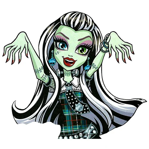 Цветной вариант раскраски монстр хай фрэнки штейн