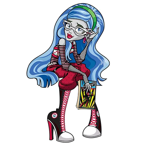 Цветной вариант раскраски монстр хай задумчивая гулия йелпс