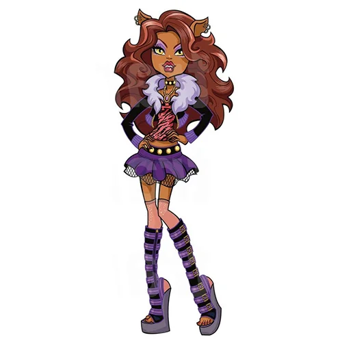 Цветной вариант раскраски монстр хай звезда клодин вульф