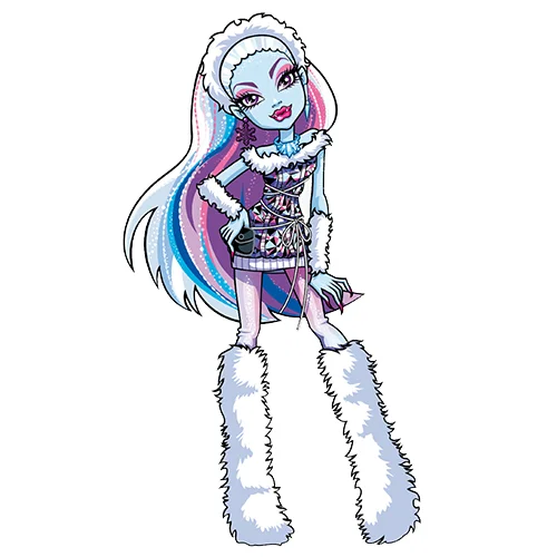 Цветной вариант раскраски монстр хай эбби боминейбл