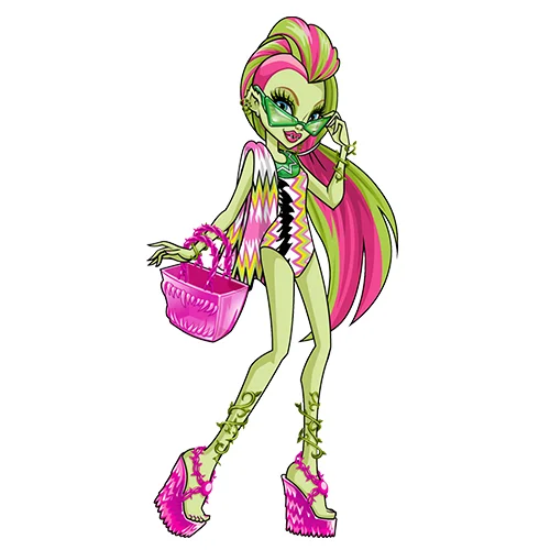 Цветной вариант раскраски монстр хай венера макфлайтрап