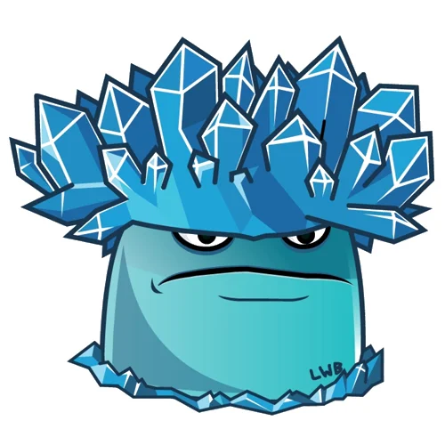 Цветной вариант раскраски суровый ледогриб