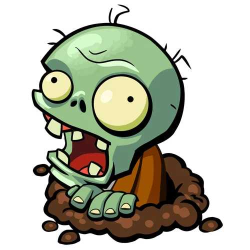 Цветной вариант раскраски огородный зомби