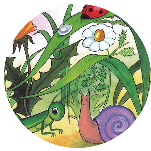 Цветной вариант раскраски живая природа летом