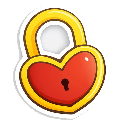 Цветной вариант раскраски замок любви в форме сердца