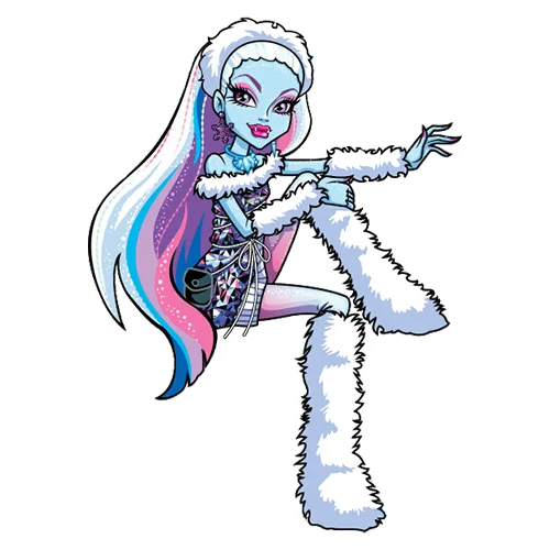 Цветной вариант раскраски монстр хай модная эбби боминейбл