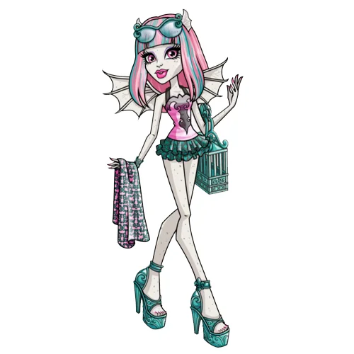 Цветной вариант раскраски монстр хай гаргулья рошель гойл