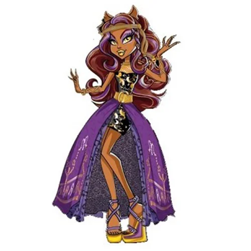 Цветной вариант раскраски монстр хай волк-оборотень клодин вульф