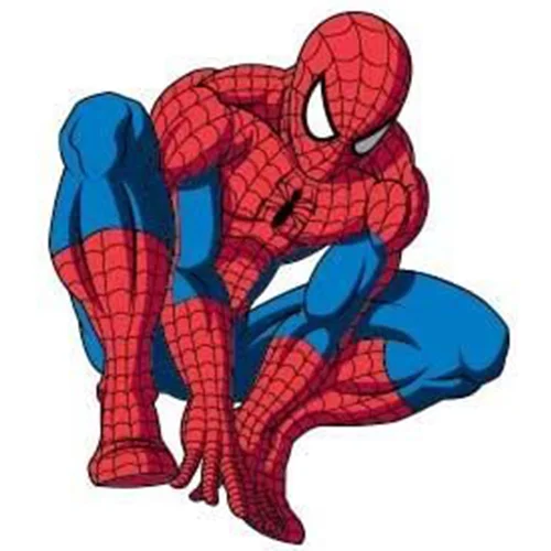 Цветной вариант раскраски крутой супергерой