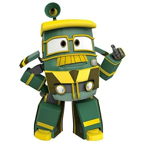 Цветной вариант раскраски джефри робот-поезд новый герой