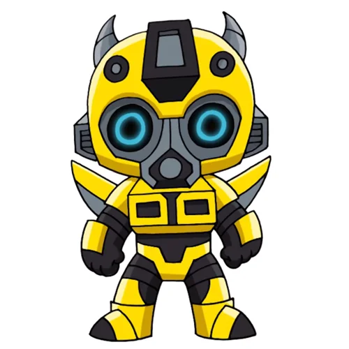 Цветной вариант раскраски бамблби трансформер