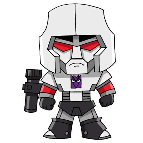 Цветной вариант раскраски злой мегатрон